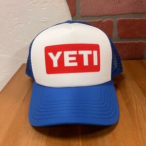 YETI Men's Limited Edition Duck Stamp Pro Trucker Hat is White and Blue